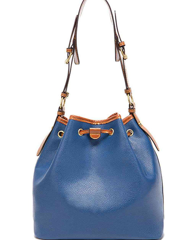 PU Drawstring Bucket Bag