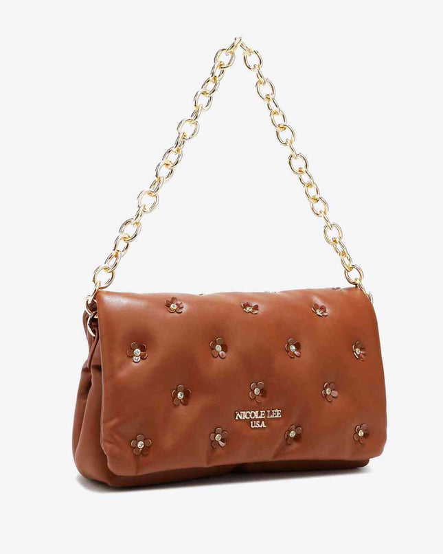 Nicole Lee USA Diamond Flower Messenger Crossbody Bag