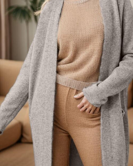 Open Front Long Sleeve Cardigan