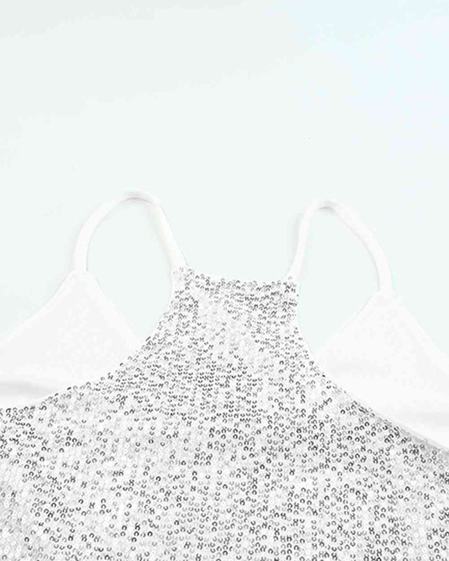 Sequin V-Neck Cami Top
