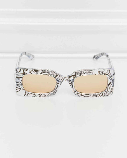 Tortoiseshell Rectangle Polycarbonate Sunglasses