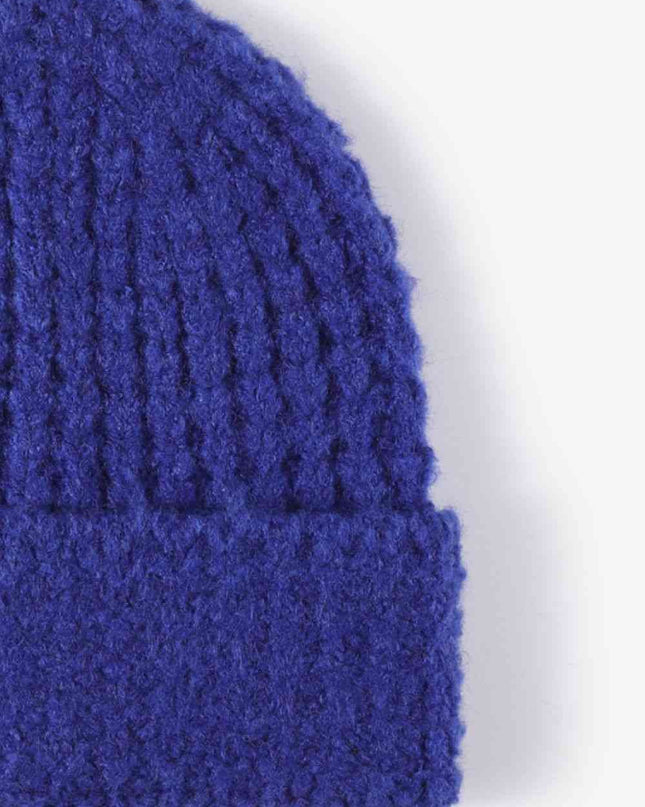 Waffle-Knit Cuff Beanie