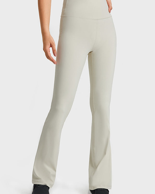 Elastic Waist Flare Yoga Pants