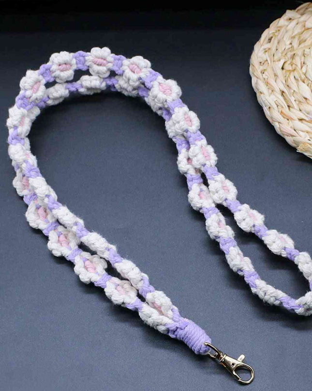 Flower Macrame Phone Lanyard