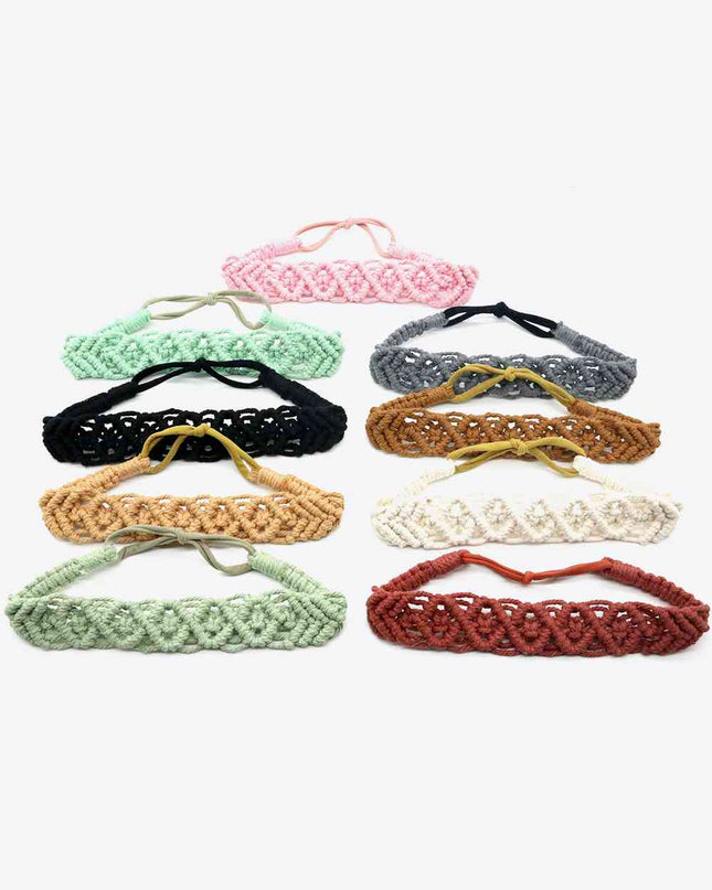 Assorted 2-Pack Macrame Flexible Headband