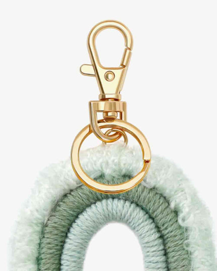 Fringe Trim Rainbow Key Chain