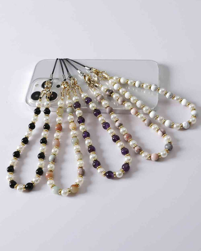 Natural Stone Beads Key Chain