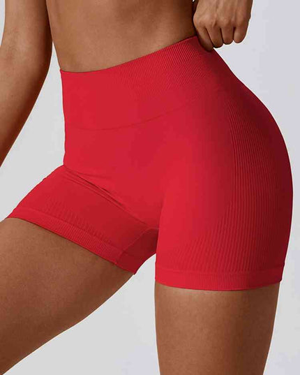 Wide Waistband Slim Fit Sports Shorts