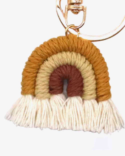 Assorted 4-Pack Rainbow Fringe Keychain