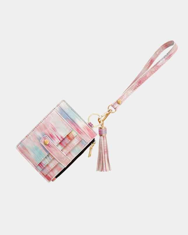 Printed Tassel Keychain with Wallet