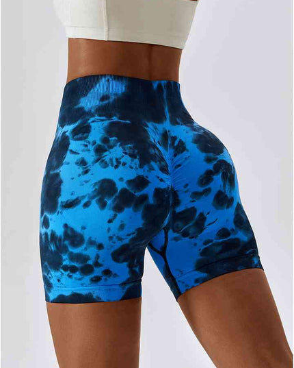Tie Dye Wide Waistband Sports Shorts