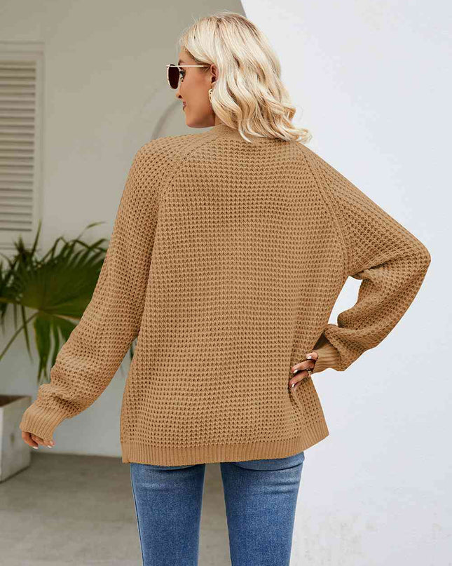 Open Front Long Sleeve Cardigan with Pockets