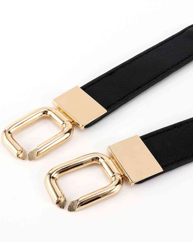 Geometric Double Buckle Elastic Belt