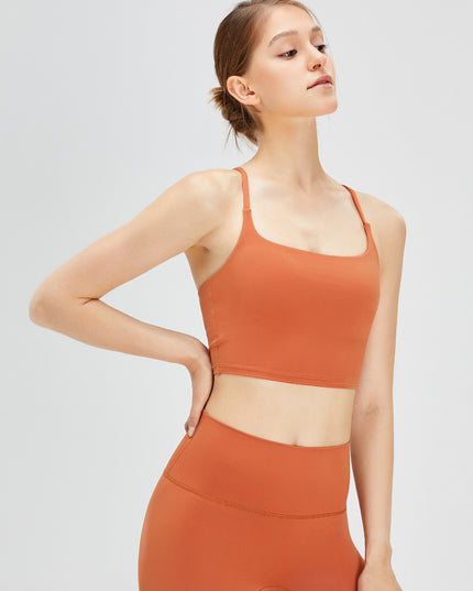 Crisscross Square Neck Active Bra