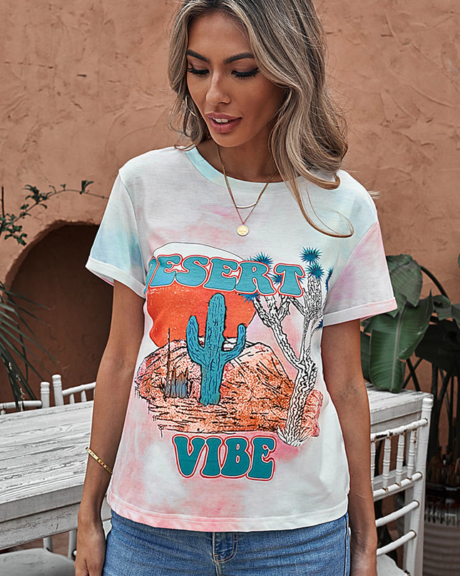 Tie-Dye Graphic Tee Shirt