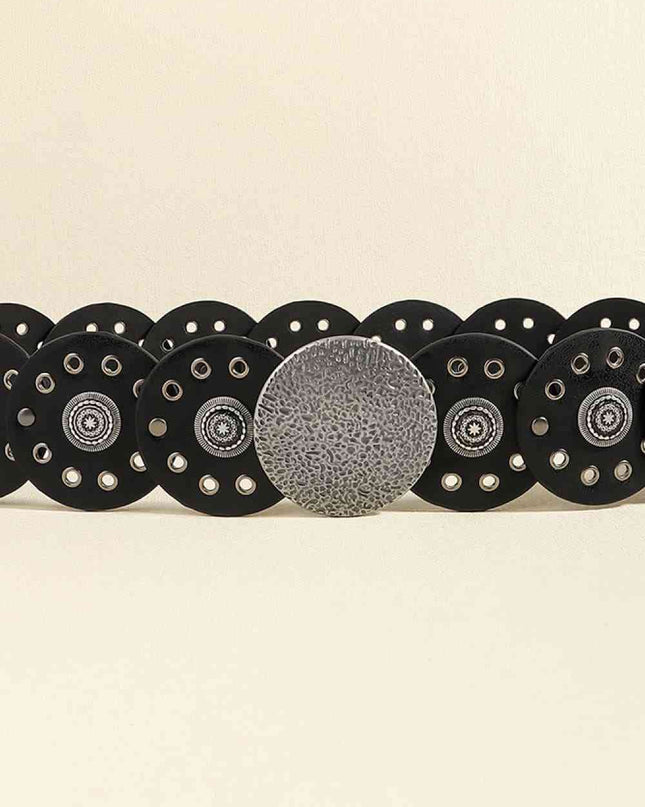Round Shape PU Leather Belt