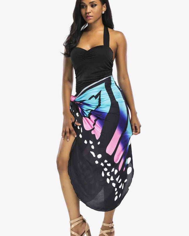 Butterfly Spaghetti Strap Cover Up
