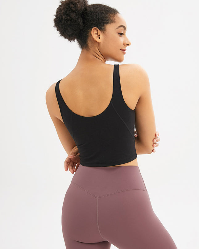 Scoop Neck Wide Strap Active Tank