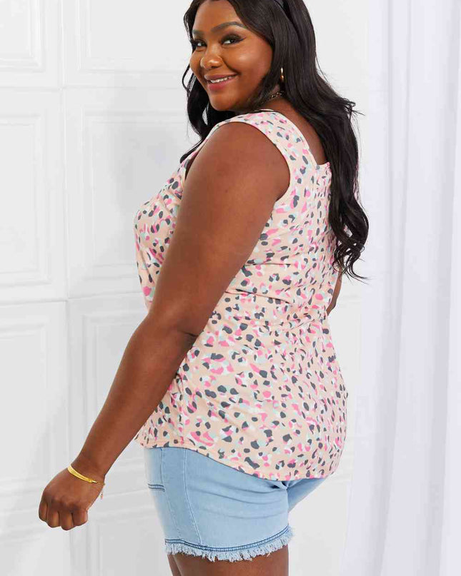 Heimish Full Size Printed Sleeveless Top