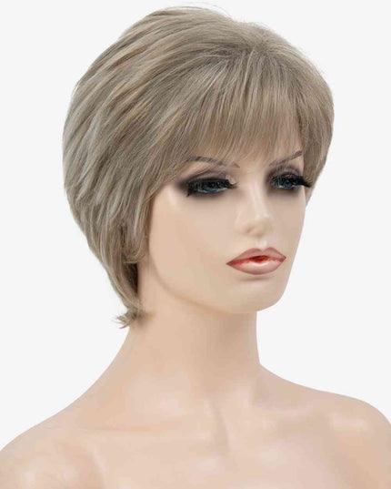 Full Machine Made Short Layered Wigs 4''