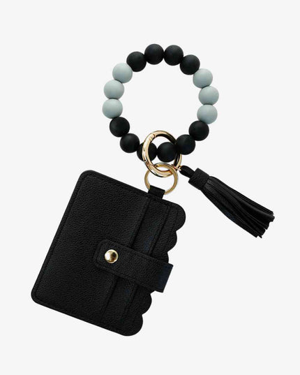 Beaded Tassel Keychain with Wallet