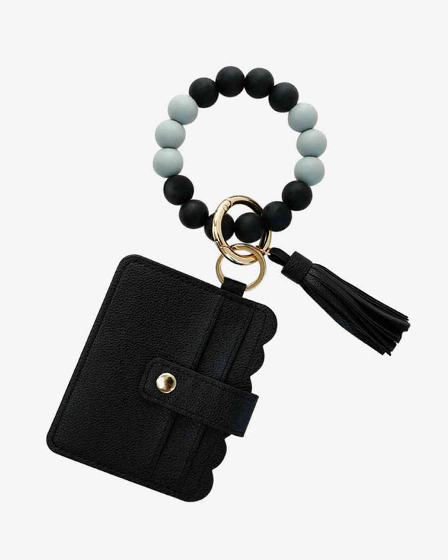 Beaded Tassel Keychain with Wallet