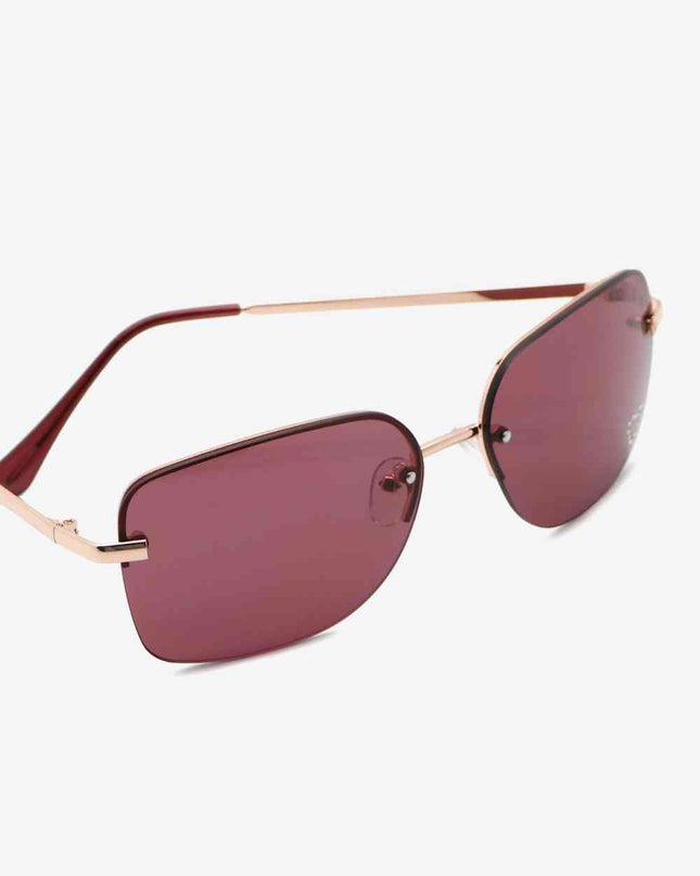 Rhinestone Heart Metal Frame Sunglasses