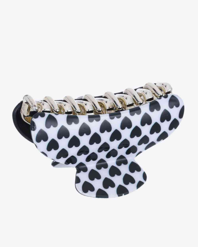 Heart Print Claw Clip