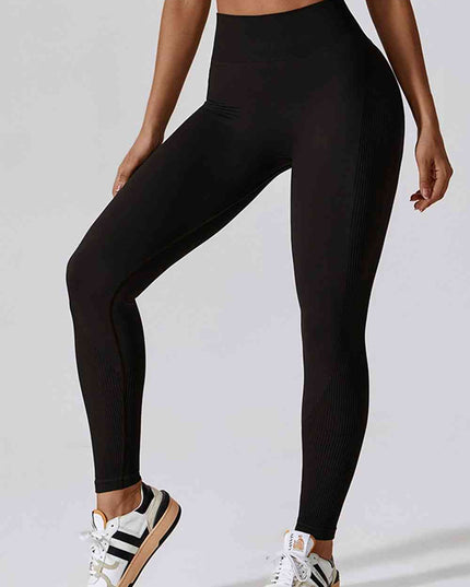 Wide Waistband Slim Fit Long Sports Leggings