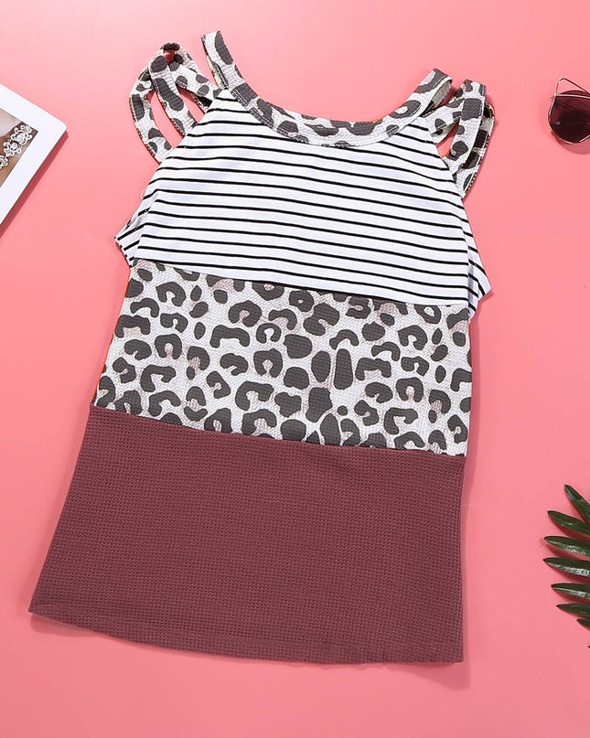 Color Block Shoulder Detail Tank