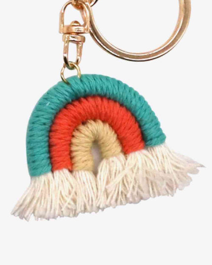 Assorted 4-Pack Rainbow Fringe Keychain