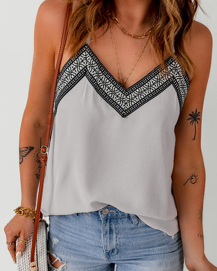 Contrast Trim Racerback Cami
