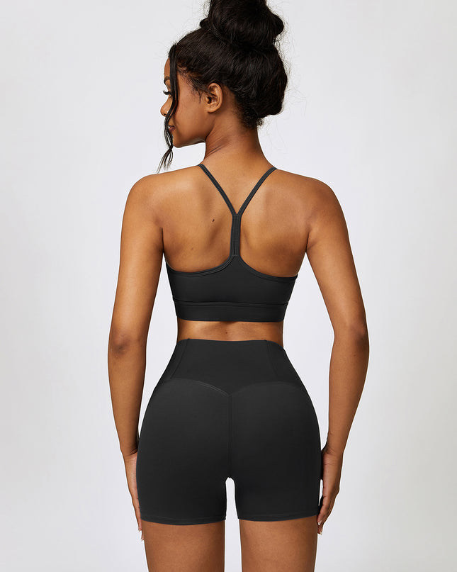 Sport Bra and Wide Waistband Shorts Set