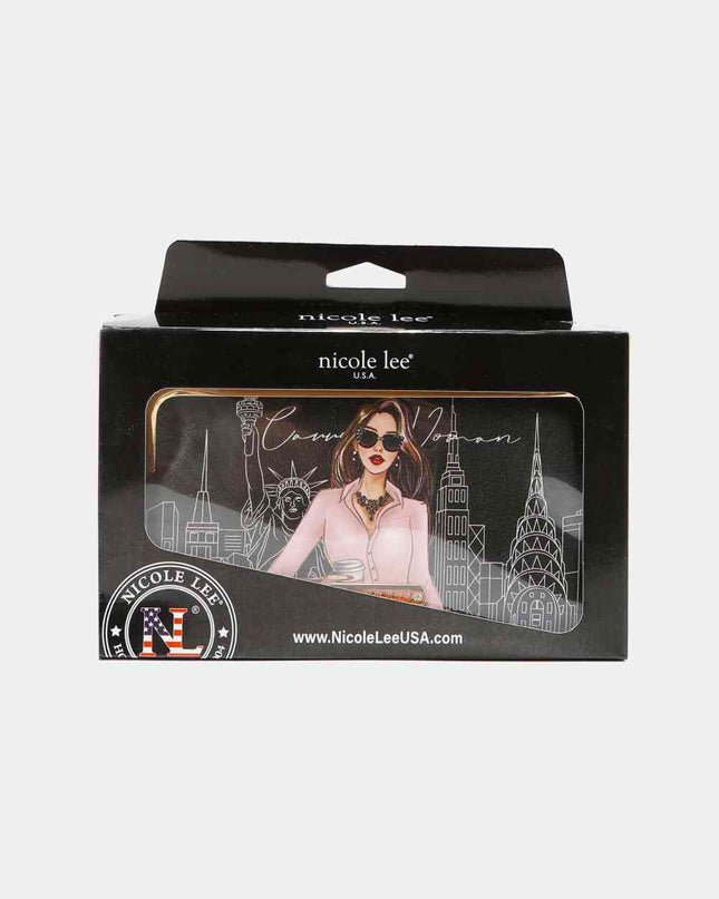 Nicole Lee USA Signature Kiss Lock Crossbody Wallet