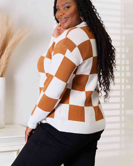 Double Take Button-Up V-Neck Dropped Shoulder Cardigan