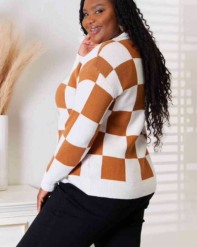 Double Take Button-Up V-Neck Dropped Shoulder Cardigan