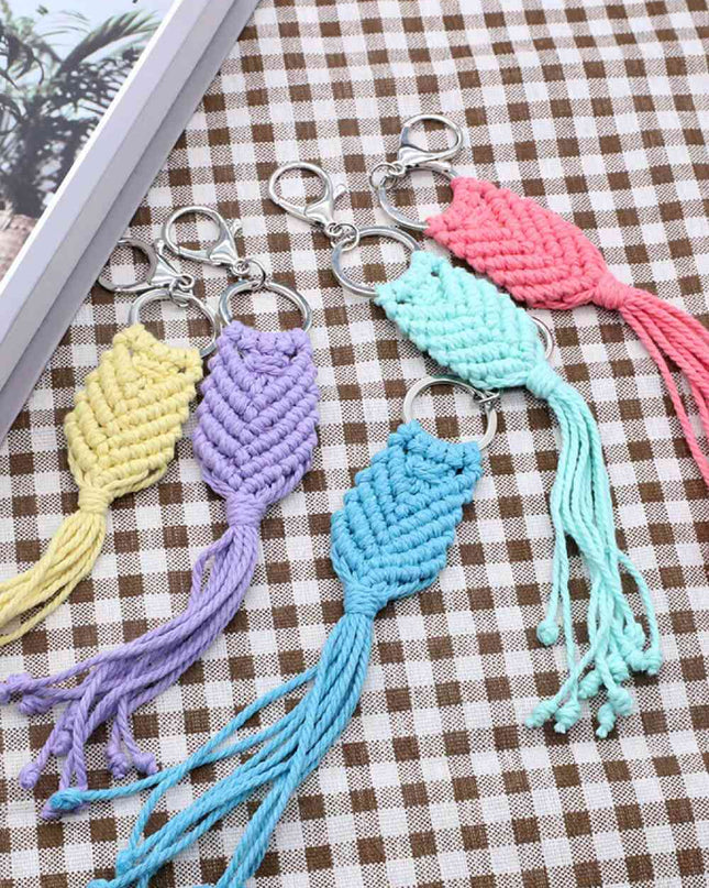 Assorted 4-Pack Handmade Fringe Keychain