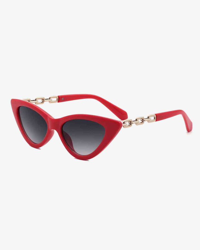 Chain Detail Cat-Eye Sunglasses