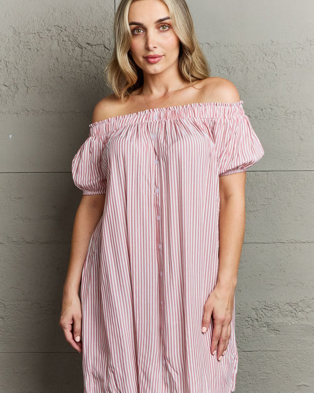 Ninexis Show Compassion Off The Shoulder Mini Dress