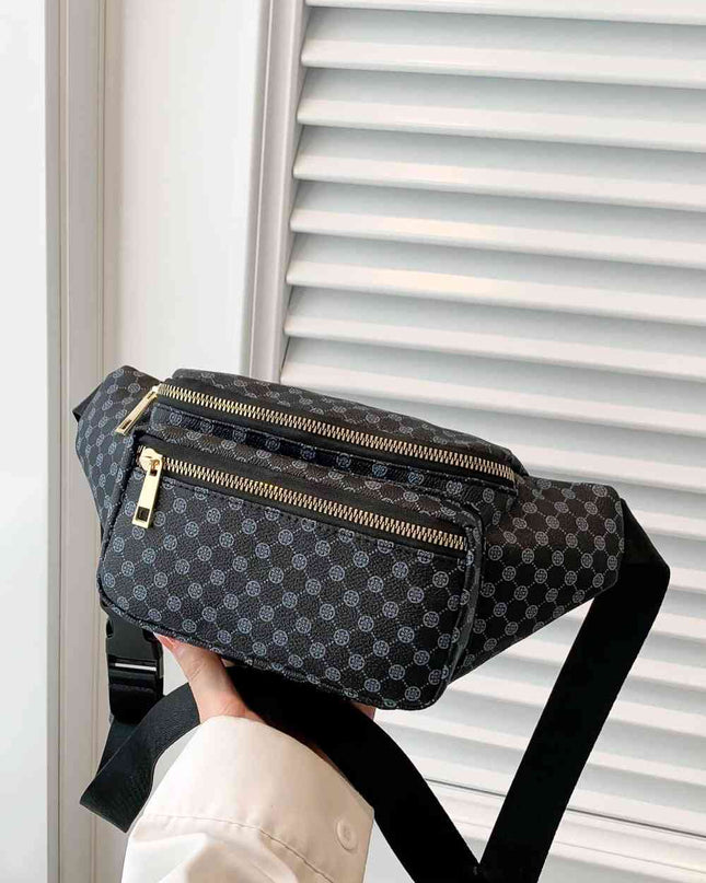 Printed PU Leather Sling Bag