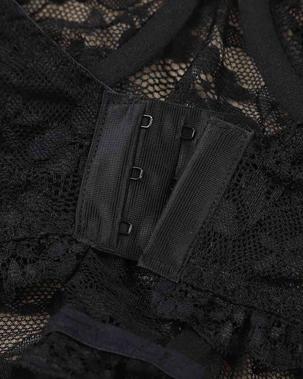 Lace-Up Lace Bralette