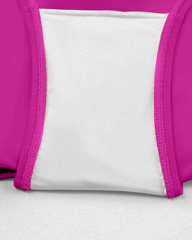 Ruched Slit Tankini Set
