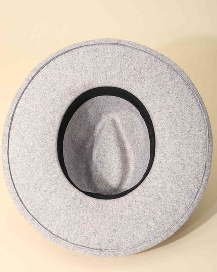 Fame Woven Together Braided Strap Fedora