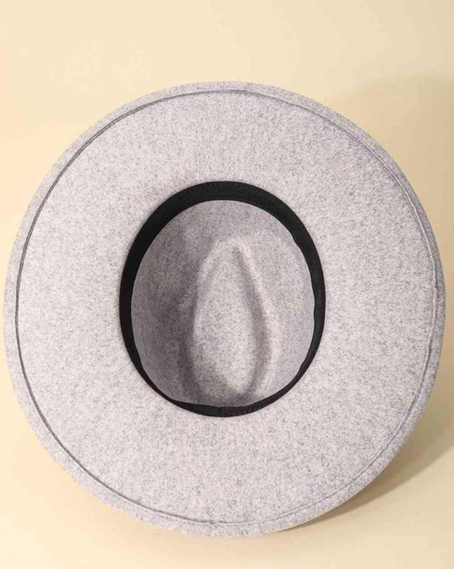 Fame Woven Together Braided Strap Fedora