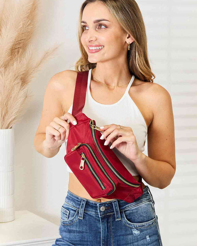 Fame Triple Pocket Nylon Fanny Pack