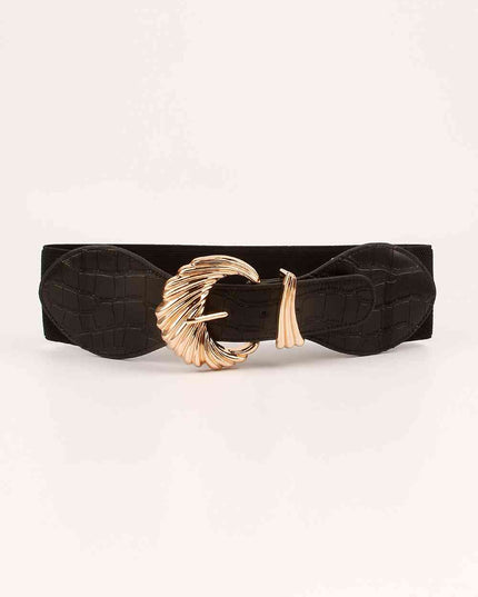 Shell Alloy Buckle Elastic Belt