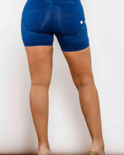 Full Size Zip Closure Denim Shorts