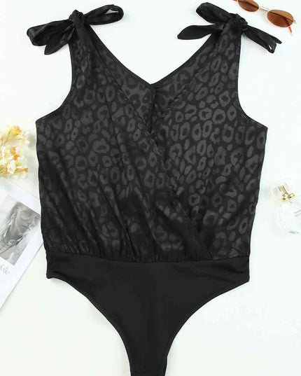 Leopard Tie Shoulder Bodysuit