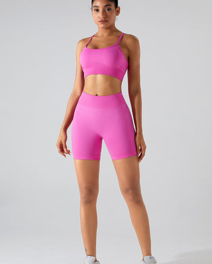 Crisscross Spaghetti Strap Active Cami
