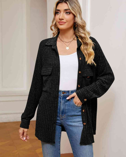 Button Down Collared Shacket